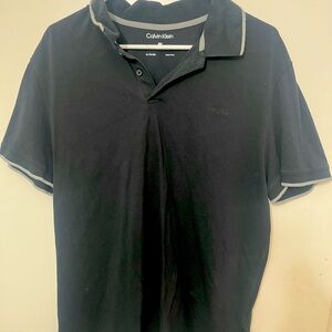 Calvin Klein black polo dress shirt size XL